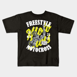 Freestyle Motocross FMX No Fear Yellow Kids T-Shirt